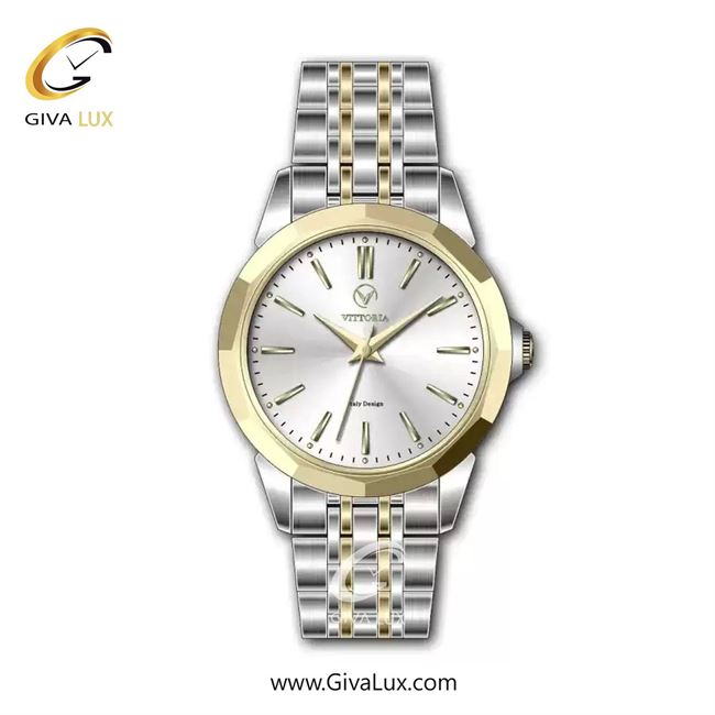 ساعت مچی اورجینال زنانه ویتوریا | Vittoria طلایی | طلایی-نقره ای| نقره ای| کد رفرنس VT3461L