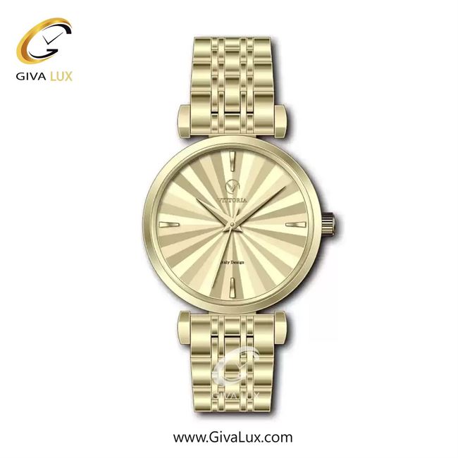 ساعت مچی اورجینال زنانه ویتوریا | Vittoria طلایی | طلایی| طلایی| کد رفرنس VT3462L