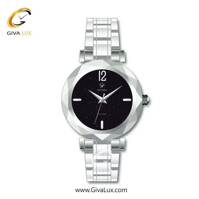 ساعت مچی اورجینال زنانه ویتوریا | Vittoria نقره ای | نقره ای| مشکی| کد رفرنس VT3464