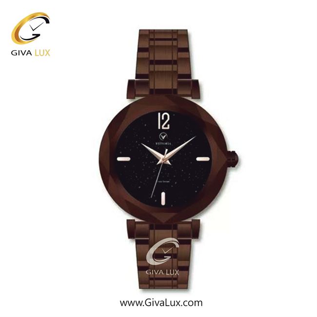 ساعت مچی اورجینال زنانه ویتوریا | Vittoria قهوه ای | قهوه ای| مشکی| کد رفرنس VT3464