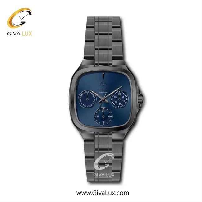 ساعت مچی اورجینال زنانه ویتوریا | Vittoria سه موتوره فول تایم تیتانیوم | تیتانیوم(زغالی)| سرمه ای| کد رفرنس VT3466L