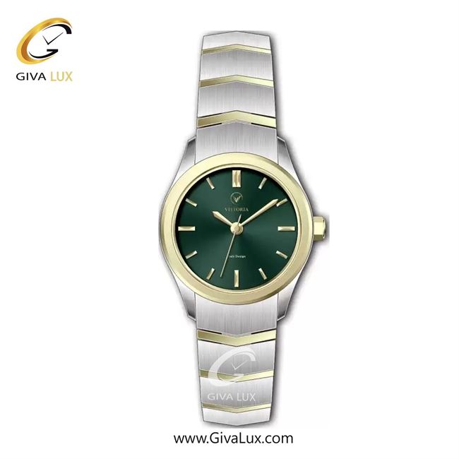 ساعت مچی اورجینال زنانه ویتوریا | Vittoria نقره ای-طلایی | طلایی-نقره ای| سبز یشمی تیره| کد رفرنس VT3467