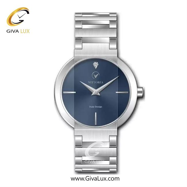 ساعت مچی اورجینال زنانه ویتوریا | Vittoria نقره ای | نقره ای| سرمه ای| کد رفرنس VT3468
