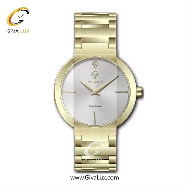 ساعت مچی اورجینال زنانه ویتوریا | Vittoria طلایی | طلایی| نقره ای| کد رفرنس VT3468