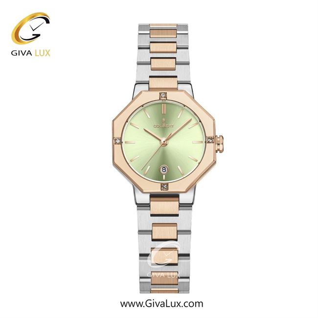 ساعت مچی اورجینال زنانه کلبرت COLBERT رزگلد | رزگلد-نقره ای| سبز| کد رفرنس 0347L