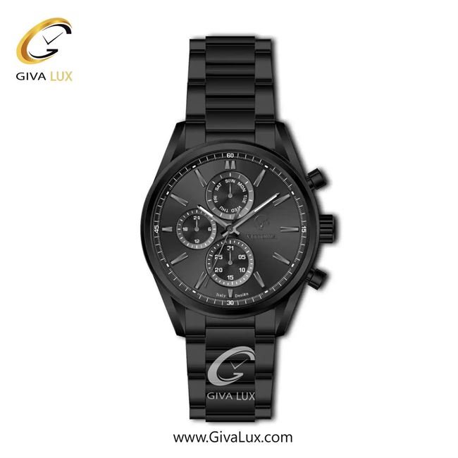 ساعت مچی اورجینال مردانه ویتوریا | Vittoria سه موتوره فول تایم مشکی | مشکی| مشکی| کد رفرنس VT3471