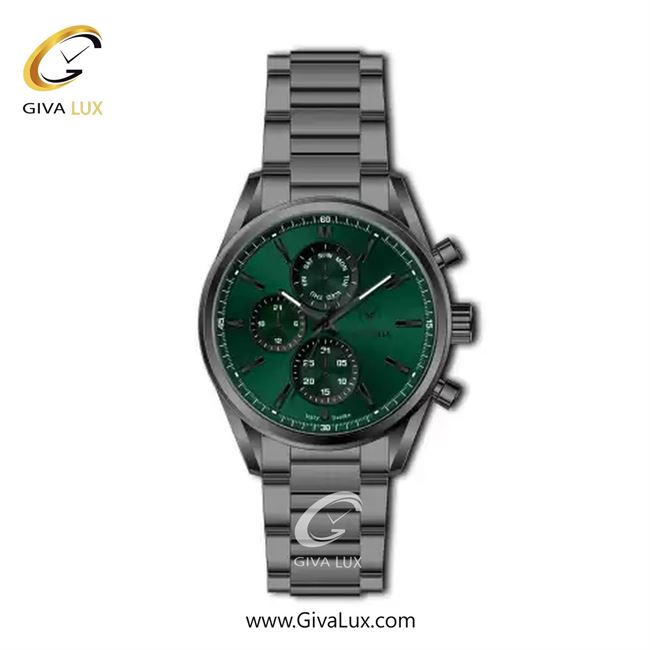 ساعت مچی اورجینال مردانه ویتوریا | Vittoria سه موتوره فول تایم تیتانیوم | تیتانیوم(زغالی)| سبز| کد رفرنس VT3471