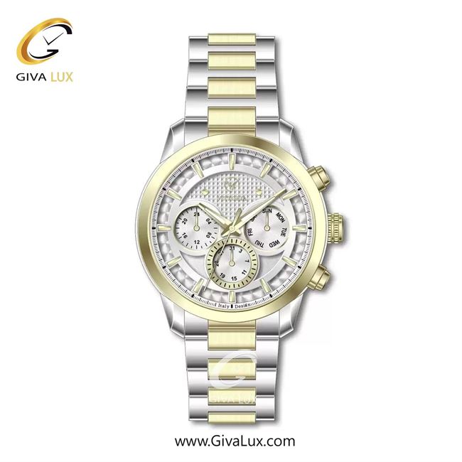 ساعت مچی اورجینال مردانه ویتوریا | Vittoria سه موتوره فول تایم نقره ای-طلایی | طلایی-نقره ای| نقره ای| کد رفرنس VT3472