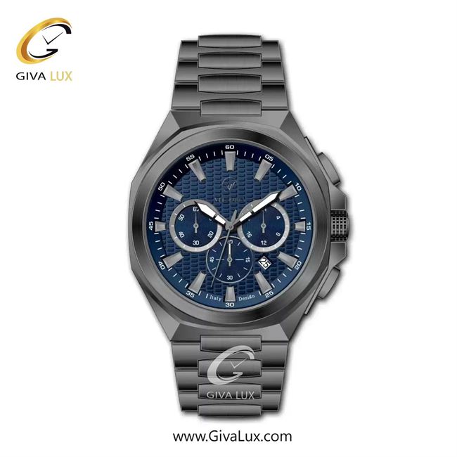 ساعت مچی اورجینال مردانه ویتوریا | Vittoria سه موتوره کرنوگراف تیتانیوم | تیتانیوم(زغالی)| سرمه ای| کد رفرنس VT3474