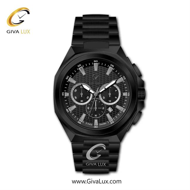 ساعت مچی اورجینال مردانه ویتوریا | Vittoria سه موتوره کرنوگراف مشکی | مشکی| مشکی| کد رفرنس VT3474