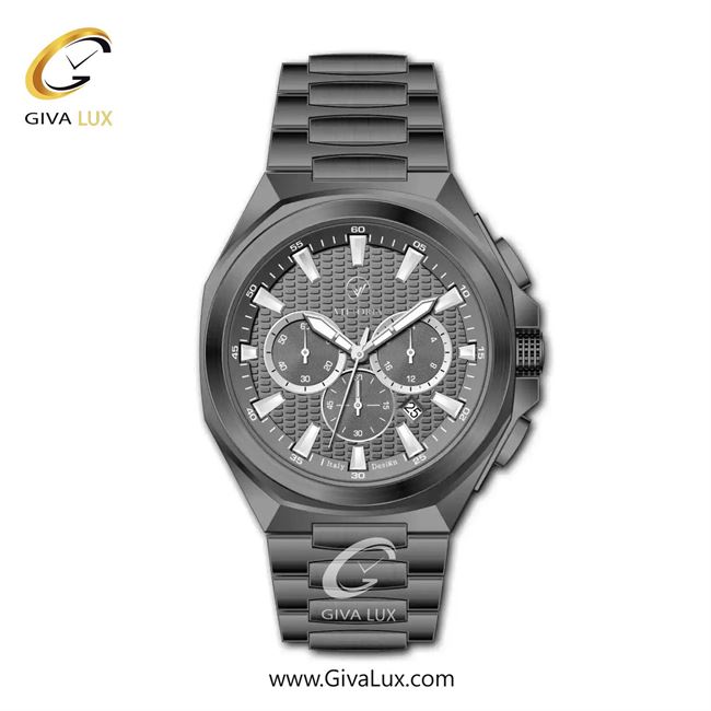 ساعت مچی اورجینال مردانه ویتوریا | Vittoria سه موتوره کرنوگراف تیتانیوم | تیتانیوم(زغالی)| دودی|تیتانیوم| کد رفرنس VT3474