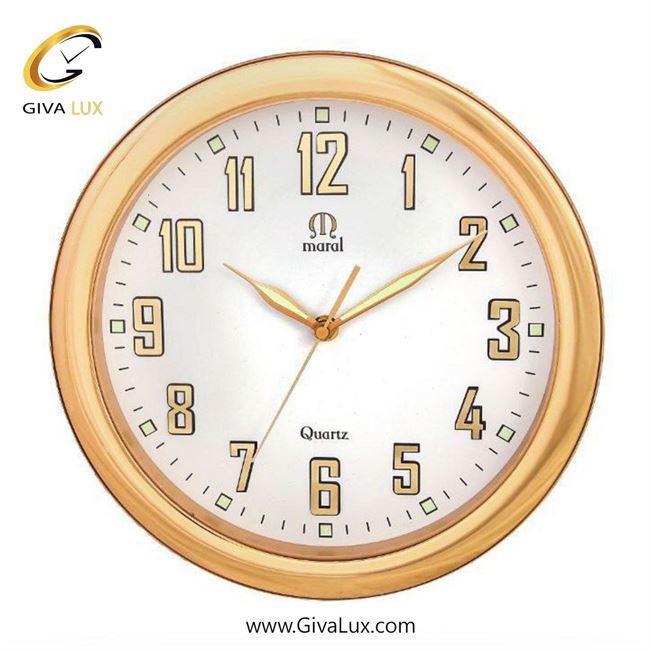 ساعت دیواری اورجینال مارال PVC طلایی| کد رفرنس 35