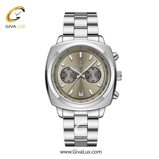 ساعت مچی اورجینال مردانه کلبرت COLBERT سه موتوره فول تایم نقره ای | نقره ای| خاکی| کد رفرنس 0350M
