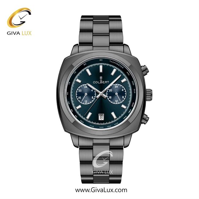 ساعت مچی اورجینال مردانه کلبرت COLBERT سه موتوره فول تایم تیتانیوم | تیتانیوم| سرمه ای| کد رفرنس 0350M