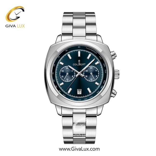 ساعت مچی اورجینال مردانه کلبرت COLBERT سه موتوره فول تایم نقره ای | نقره ای| سرمه ای| کد رفرنس 0350M