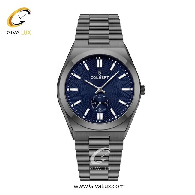 ساعت مچی اورجینال مردانه کلبرت COLBERT دو موتوره زیر ثانیه تیتانیوم | تیتانیوم| سرمه ای| کد رفرنس  0358M