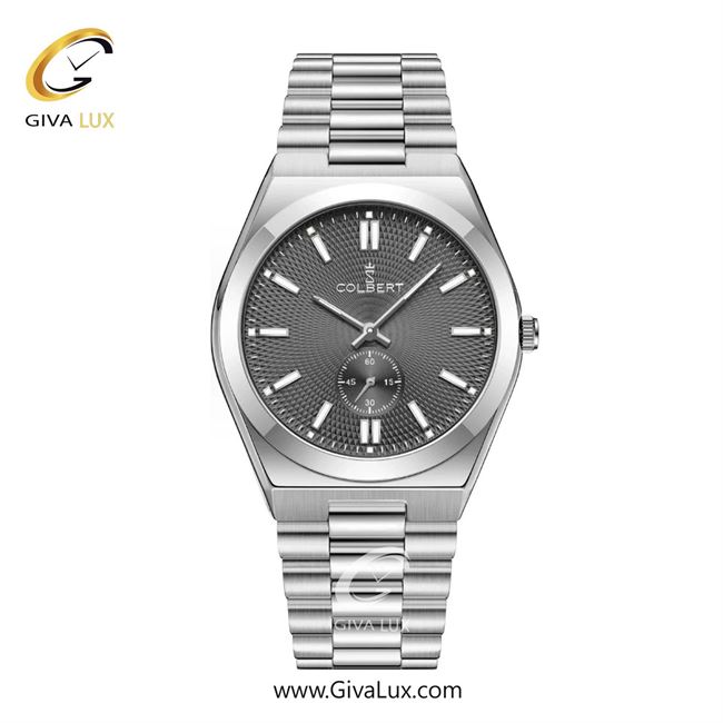 ساعت مچی اورجینال مردانه کلبرت COLBERT دو موتوره زیر ثانیه نقره ای | نقره ای| دودی|تیتانیوم| کد رفرنس  0358M