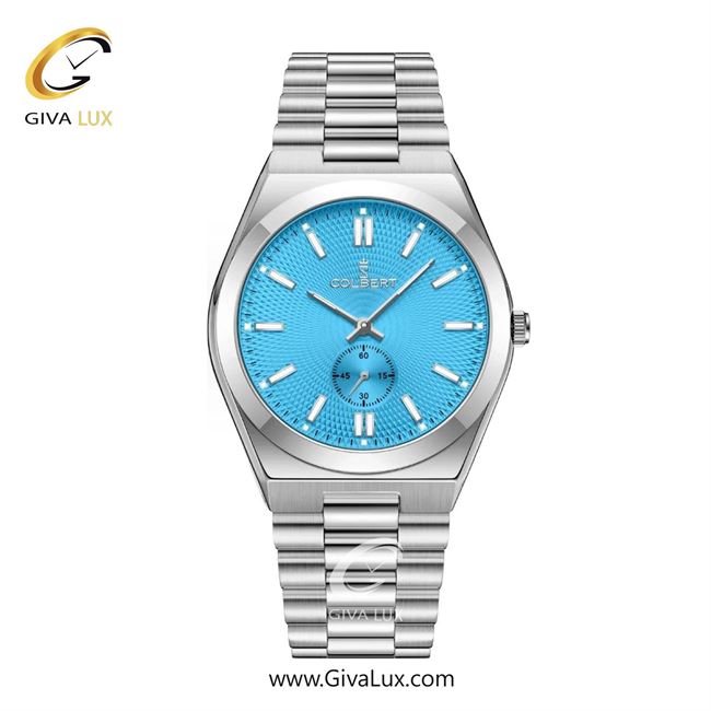 ساعت مچی اورجینال مردانه کلبرت COLBERT دو موتوره زیر ثانیه نقره ای | نقره ای| آبی| کد رفرنس  0358M