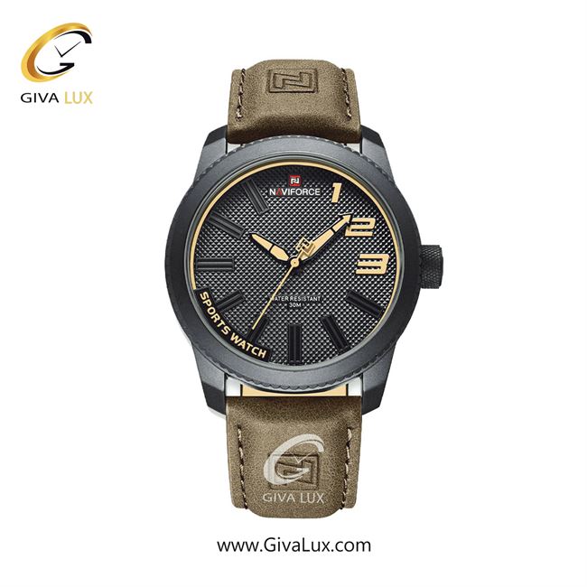 ساعت مچی اورجینال اسپرت-مردانه ناوی فورس|Naviforce|نوی فورس|نیوی فورس مشکی | قهوه ای| مشکی| کد رفرنس NF9202