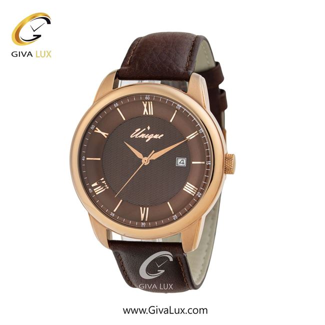 ساعت مچی اورجینال مردانه یونیک رزگلد | قهوه ای| قهوه ای| کد رفرنس S359