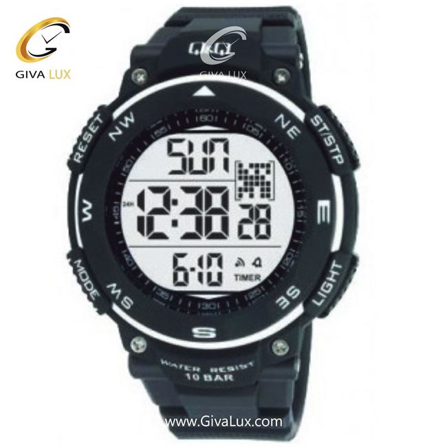 ساعت مچی اورجینال اسپرت کیو اند کیو Q&Q مشکی | مشکی| مشکی| کد رفرنس M124J002Y