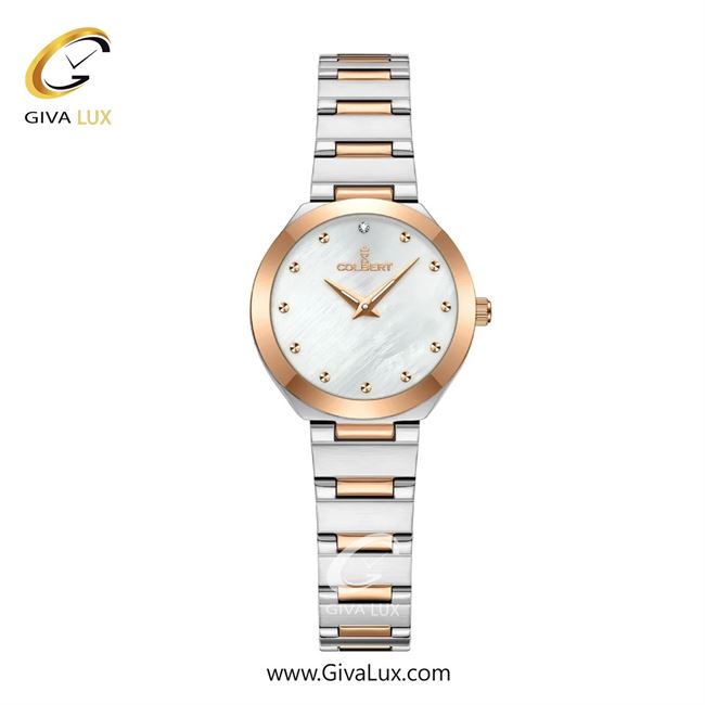 ساعت مچی اورجینال زنانه کلبرت COLBERT رزگلد | رزگلد-نقره ای| سفید صدفی| کد رفرنس 0365L