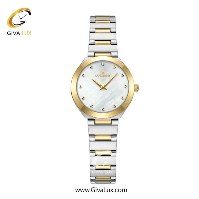 ساعت مچی اورجینال زنانه کلبرت COLBERT طلایی | طلایی-نقره ای| سفید صدفی| کد رفرنس 0365L