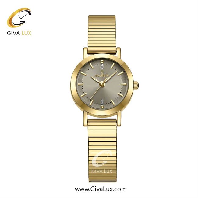 ساعت مچی اورجینال زنانه کلبرت COLBERT طلایی | طلایی| خاکی| کد رفرنس 0367L