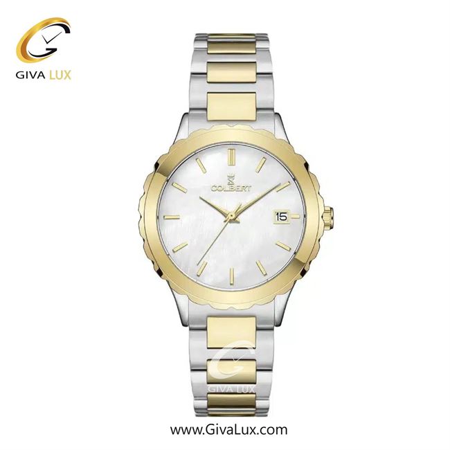ساعت مچی اورجینال زنانه کلبرت COLBERT طلایی | نقره ای-طلایی| سفید صدفی| کد رفرنس 0310L