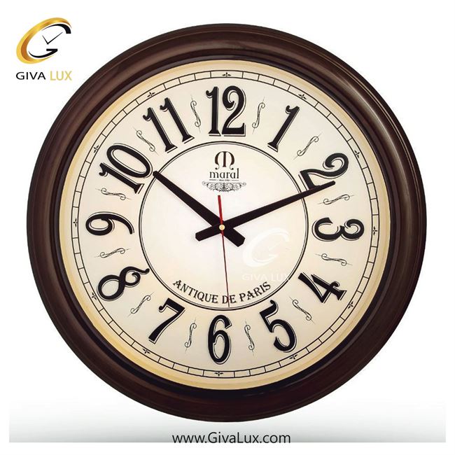 ساعت دیواری اورجینال مارال PVC قهوه ای| کد رفرنس 37