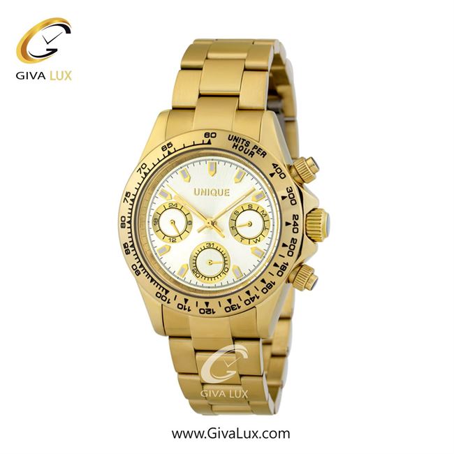 ساعت مچی اورجینال مردانه یونیک سه موتوره فول تایم طلایی | طلایی| سفید| کد رفرنس S370