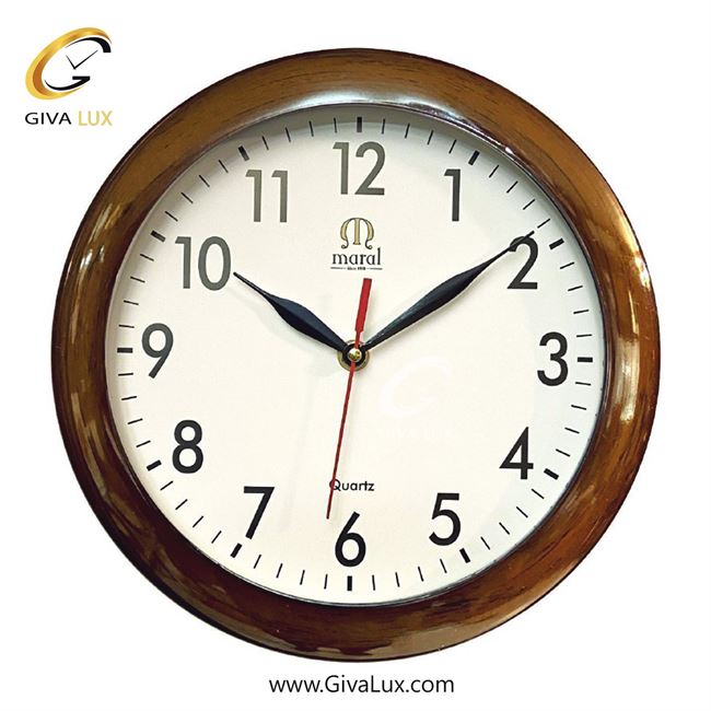ساعت دیواری اورجینال مارال PVC قهوه ای| کد رفرنس 38