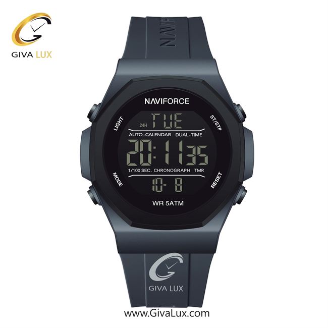 ساعت مچی اورجینال مردانه-اسپرت ناوی فورس|Naviforce|نوی فورس|نیوی فورس تیتانیوم | تیتانیوم(زغالی)| مشکی| کد رفرنس NF7117 T.GY/T.GY