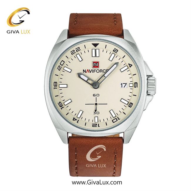 ساعت مچی مردانه بند چرمی ناوی فورس(نیوی فورس)   NF9104 S/W