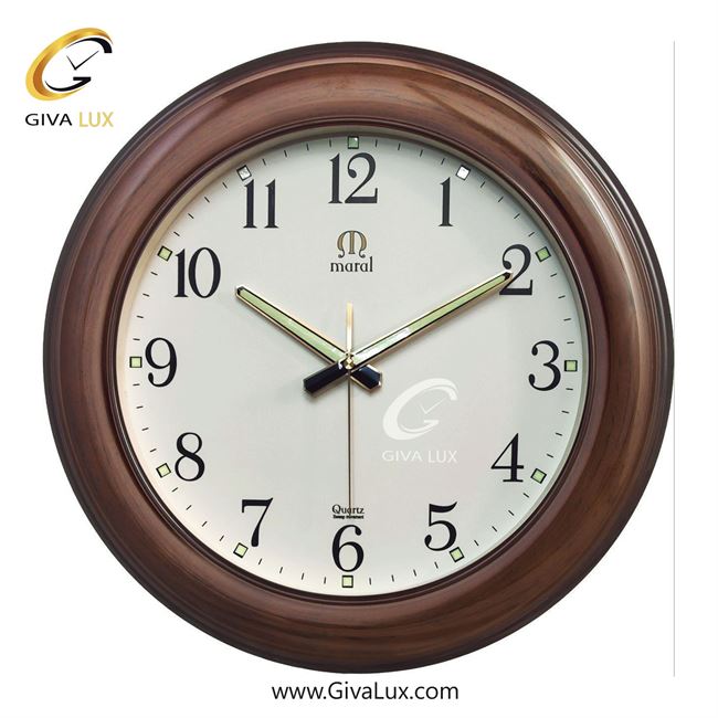ساعت دیواری اورجینال مارال PVC قهوه ای| کد رفرنس 39