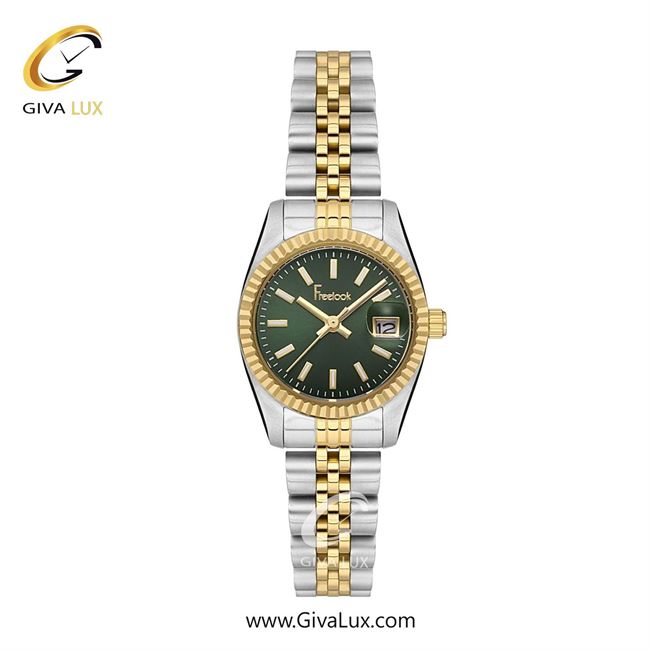 ساعت مچی اورجینال زنانه فریلوک Freelook طلایی | طلایی-نقره ای| سبز یشمی تیره| کد رفرنس FL.4.10001-4