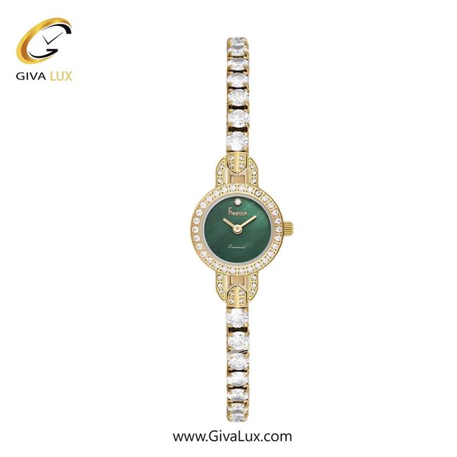 ساعت مچی اورجینال زنانه فریلوک Freelook طلایی | طلایی| سبز یشمی تیره| کد رفرنس FL.4.10010-4
