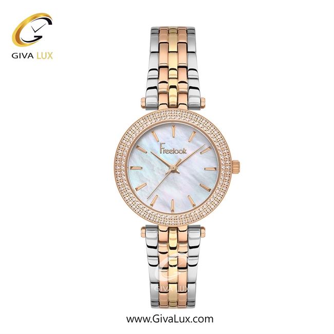 ساعت مچی اورجینال زنانه فریلوک Freelook رزگلد | رزگلد-نقره ای| سفید صدفی| کد رفرنس FL.4.10016-6