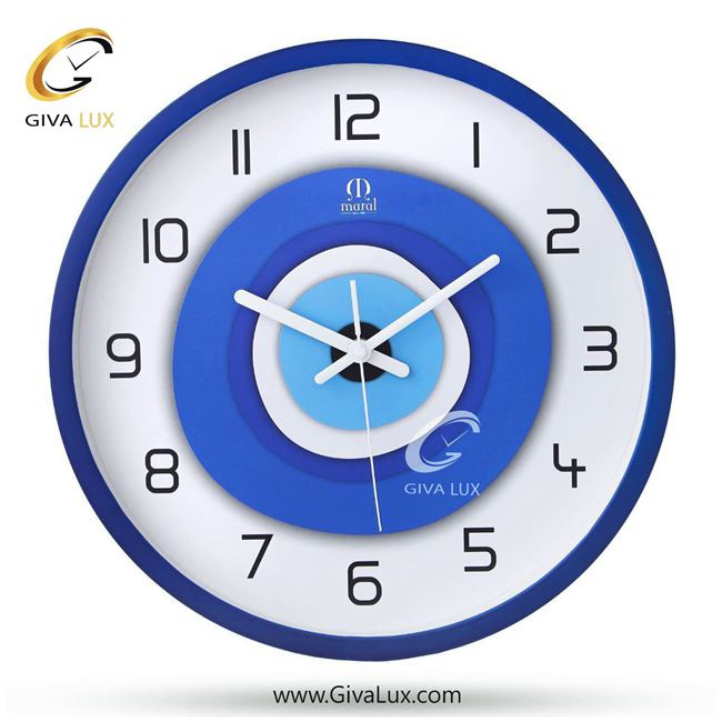 ساعت دیواری اورجینال مارال PVC آبی| کد رفرنس 40