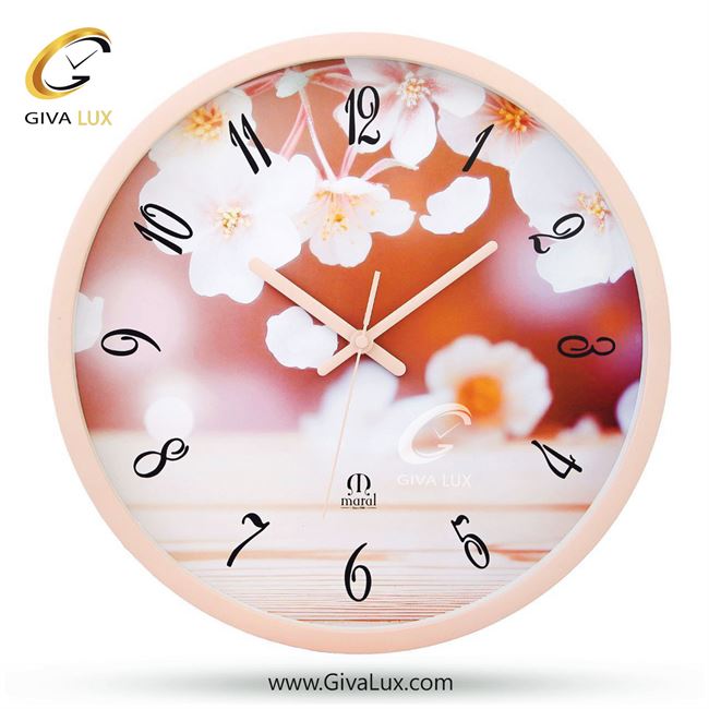 ساعت دیواری اورجینال مارال PVC صورتی| کد رفرنس 40