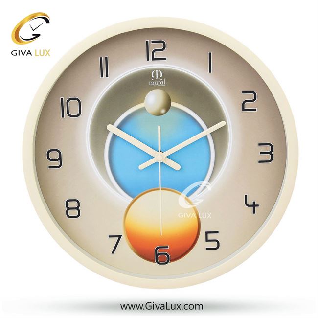 ساعت دیواری اورجینال مارال PVC کرم| کد رفرنس 40