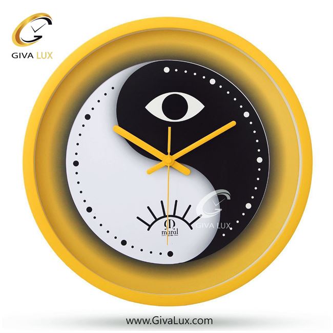 ساعت دیواری اورجینال مارال PVC زرد| کد رفرنس 40