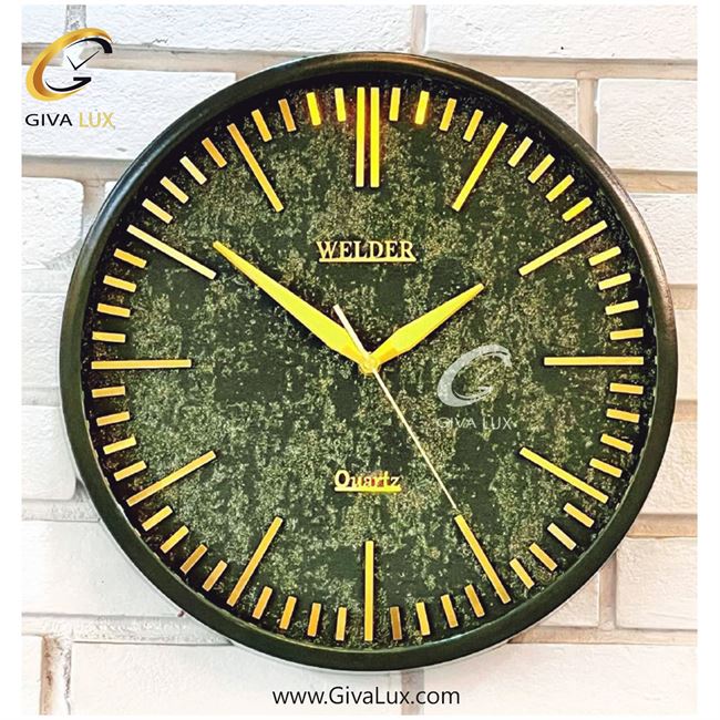 ساعت دیواری اورجینال ولدر PVC سبز| کد رفرنس 400