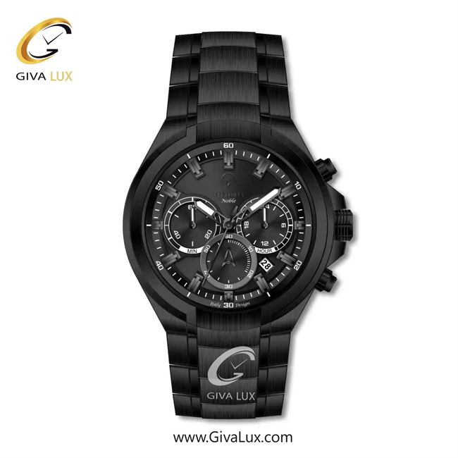 ساعت مچی اورجینال مردانه ویتوریا | Vittoria سه موتوره کرنوگراف مشکی | مشکی| مشکی| کد رفرنس VT4010