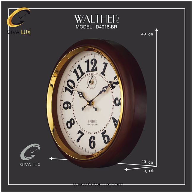 ساعت دیواری اورجینال والتر چوب قهوه ای| کد رفرنس 4018BR 4018-BR-2.jpg