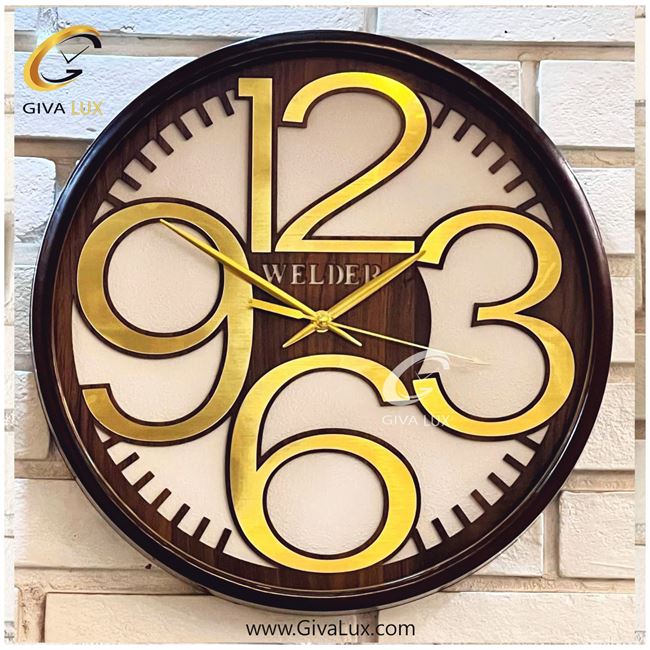 ساعت دیواری اورجینال ولدر PVC مشکی| کد رفرنس 402