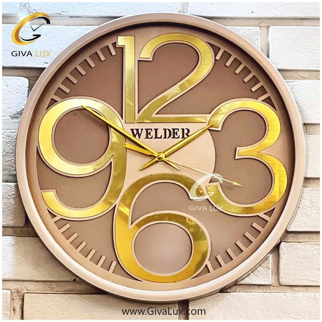 ساعت دیواری اورجینال ولدر PVC کرم| کد رفرنس 402