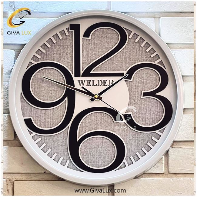 ساعت دیواری اورجینال ولدر PVC سفید| کد رفرنس 402