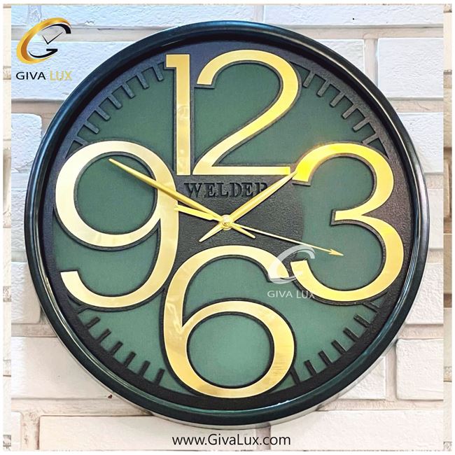 ساعت دیواری اورجینال ولدر PVC سبز| کد رفرنس 402