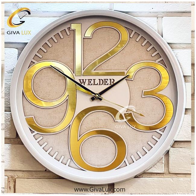 ساعت دیواری اورجینال ولدر PVC سفید| کد رفرنس 402